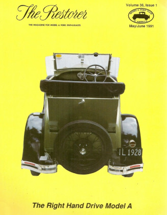 THE RESTORER - MODEL A - 1991 MAY/JUNE - RIGHT-HAND DRIVE, WIPER MOTOR